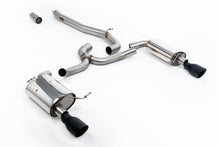 Load image into Gallery viewer, Milltek Non-Resonated Cat-Back Exhaust for VW Golf MK7 1.8TSI Alltrack, Cerakote Black Tips