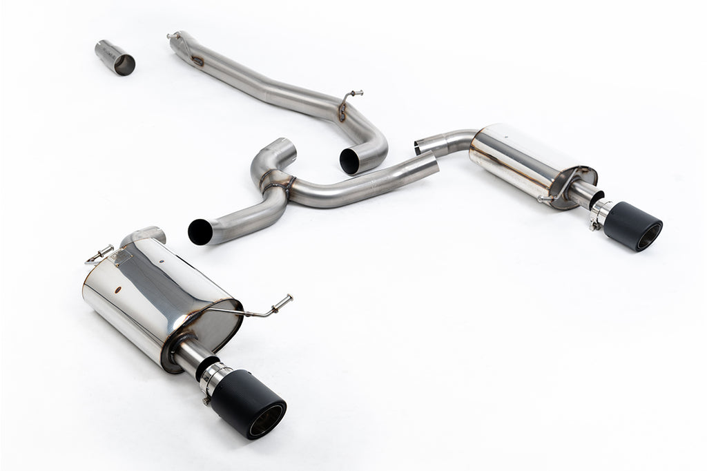 Milltek Non-Resonated Cat-Back Exhaust for VW Golf MK7 Alltrack 1.8TSI, Carbon Tips