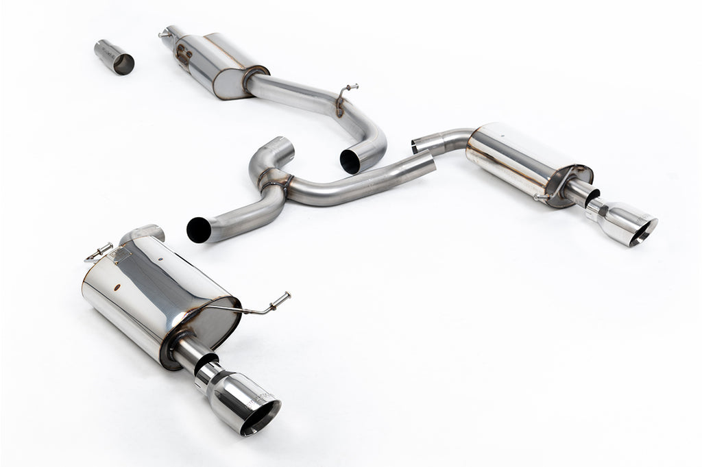 Milltek Resonated Cat-Back Exhaust for VW Golf MK7 Alltrack 1.8TSI, Polished Tips