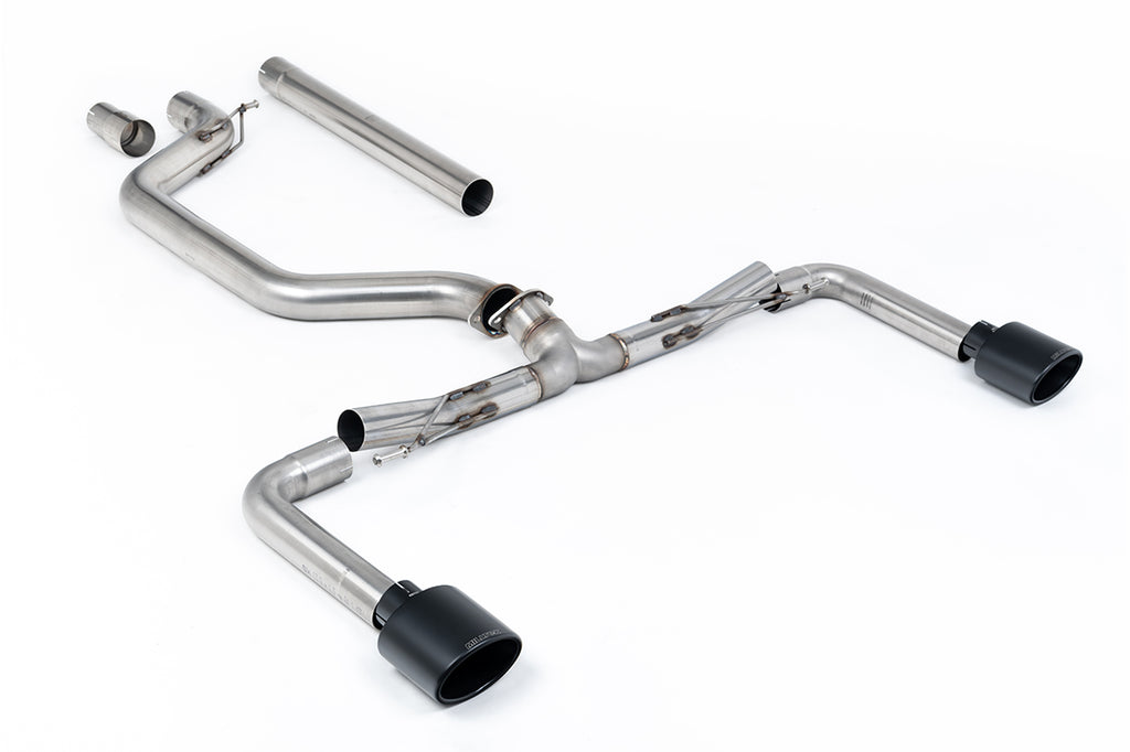 Milltek 80mm Race Cat-Back Exhaust for VW Golf GTI MK8, Cerakote Black Tips (SSXVW758)