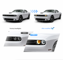 Load image into Gallery viewer, 2015-2024 Dodge Challenger OEM Replica Headlights Projector LED Lights