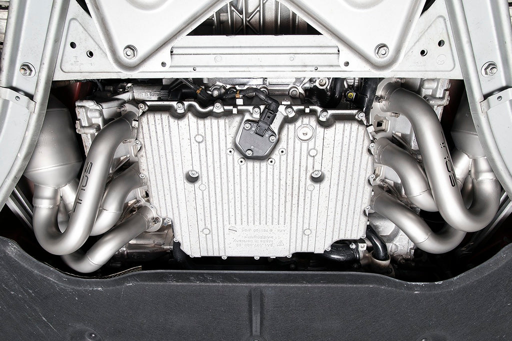 Soul Performance Porsche 981 GT4 / Spyder Long Tube Street Headers (w/ high flow catalytic converters)