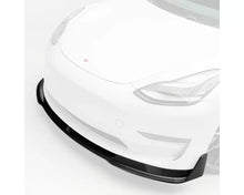 Load image into Gallery viewer, Vorsteiner Volta Glossy Carbon Fiber PP 2x2 Aero Front Spoiler Tesla Model 3 2017+