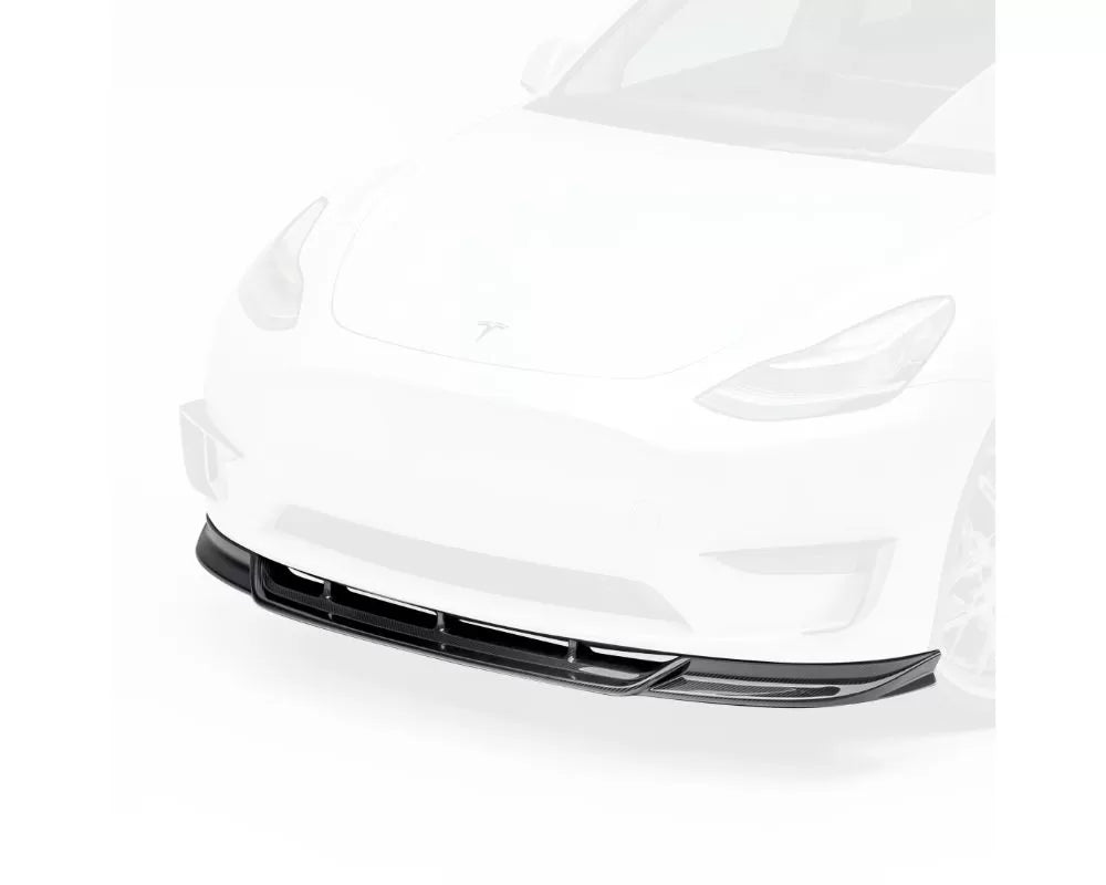 Vorsteiner Glossy Carbon Fiber PP 2x2 Aero Front Spoiler Tesla Model Y 2020+