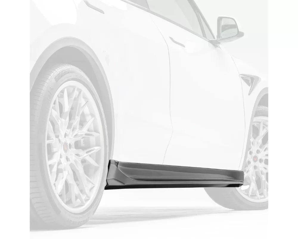 Vorsteiner Glossy Carbon Fiber PP 2x2 Aero Side Skirts Tesla Model Y 2020+