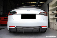 Load image into Gallery viewer, 2017-2023 Tesla Model 3 VRS Style Carbon Fiber Rear Lip Diffuser