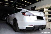 Load image into Gallery viewer, 2017-2023 Tesla Model 3 VRS Style Carbon Fiber Rear Lip Diffuser