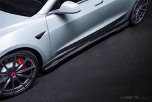 Load image into Gallery viewer, 2017-2023 Tesla Model 3 VRS Style Carbon Fiber Side Skirts - Carbonado