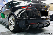 Load image into Gallery viewer, 2017-2023 Tesla Model 3 VRS Style Carbon Fiber Rear Lip Diffuser - Carbonado