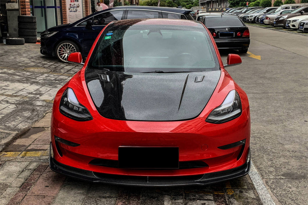 2017-2023 Tesla Model 3 VRS Style Carbon Fiber HOOD - Carbonado