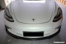 Load image into Gallery viewer, 2017-2023 Tesla Model 3 VRS Style Carbon Fiber Front Lip