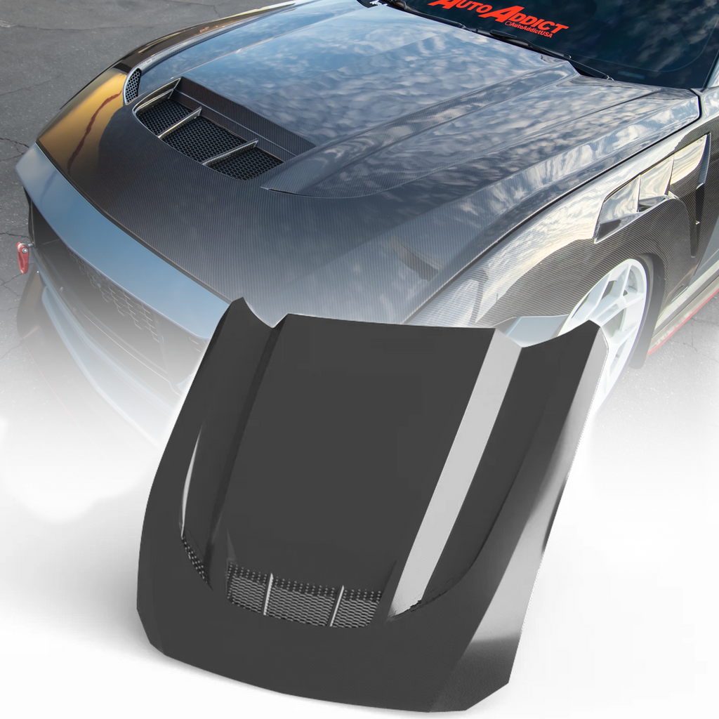 2024+ Ford Mustang S650 Type-LM Carbon Fiber Double Sided Hood