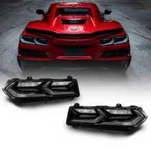 Load image into Gallery viewer, 2020-2024 Corvette C8 Euro Smoke Style LED Taillights Amber Sequential Pair