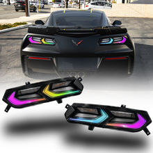 Load image into Gallery viewer, 2014-2019 Chevy Corvette C7 Umbra RGB LED Tail Lights (Clear Lens)