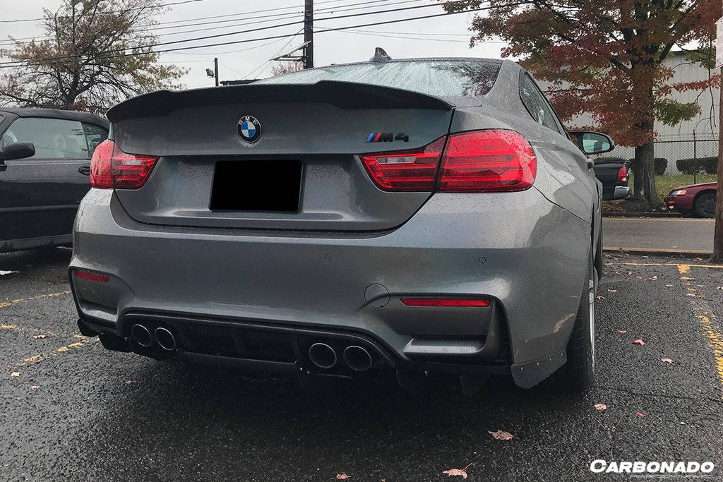 2014-2020 BMW M3 F80 M4 F82 VA Style Carbon Fiber Rear Diffuser w/ Lip - Carbonado Aero
