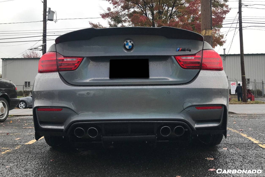 2014-2020 BMW M3 F80 M4 F82 VA Style Carbon Fiber Rear Diffuser w/ Lip - Carbonado Aero