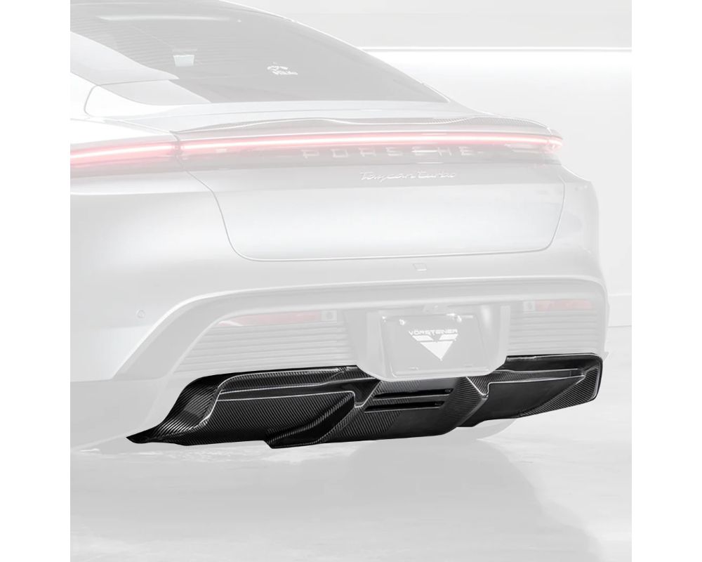Vorsteiner PP 2x2 Glossy Carbon Fiber Aero Rear Diffuser Porsche Taycan Turbo | Turbo S GW9 2020-2022