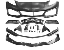 Load image into Gallery viewer, 2014-2019 Corvette C7 ZR1 Track Package Front Bumper Conversion 18pcs Full Kit Flat BLK