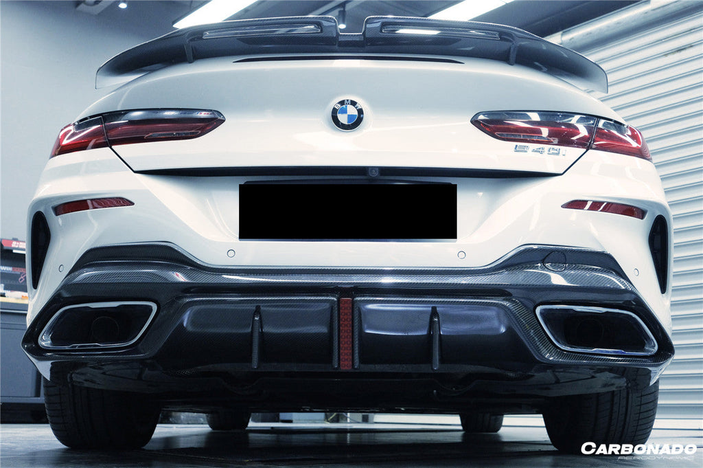 2018-2022 BMW 8 Series G14 Convertible/G15 Coupe/G16 4DR-Gran Coupe 840/850 IMP Style Carbon Fiber Rear Diffuser - Carbonado Aero