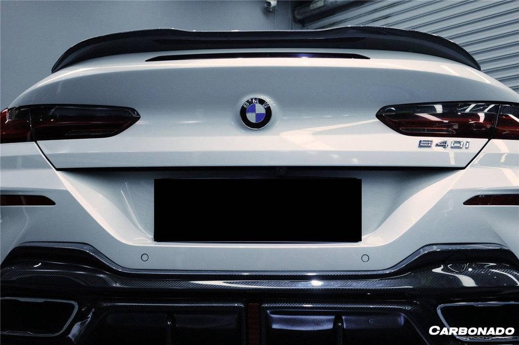 2018-2022 BMW 8 Series G14 Convertible IMP Style Carbon Fiber Trunk Spoiler Wing - Carbonado