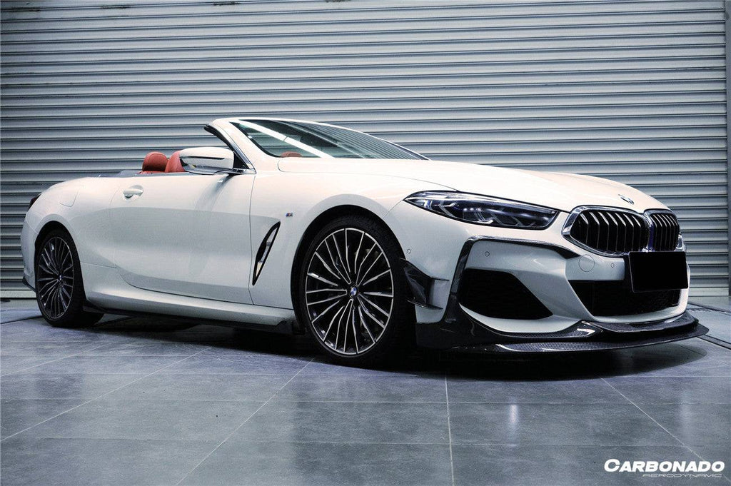 2018-2022 BMW 8 Series G14 Convertible/G15 Coupe IMP Style Carbon Fiber Side Skirts (Add On) - Carbonado