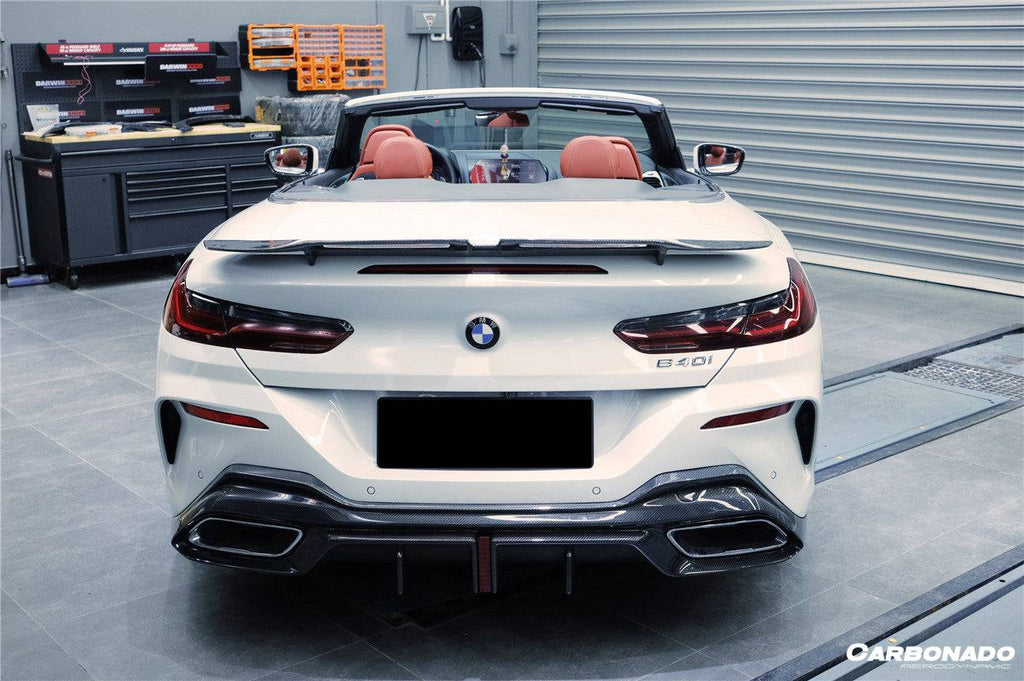 2018-2022 BMW 8 Series G14 Convertible/G15 Coupe/G16 4DR-Gran Coupe 840/850 IMP Style Carbon Fiber Rear Diffuser - Carbonado