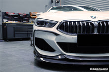 Load image into Gallery viewer, 2018-2022 BMW 8 Series G14 Convertible/G15 Coupe/G16 4DR-Gran Coupe 840/850 IMP Style Carbon Fiber Front Bumper Canards - Carbonado