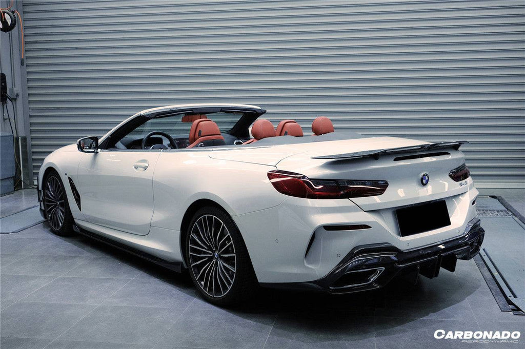 2018-2022 BMW 8 Series G14 Convertible/G15 Coupe IMP Style Carbon Fiber Side Skirts (Add On) - Carbonado