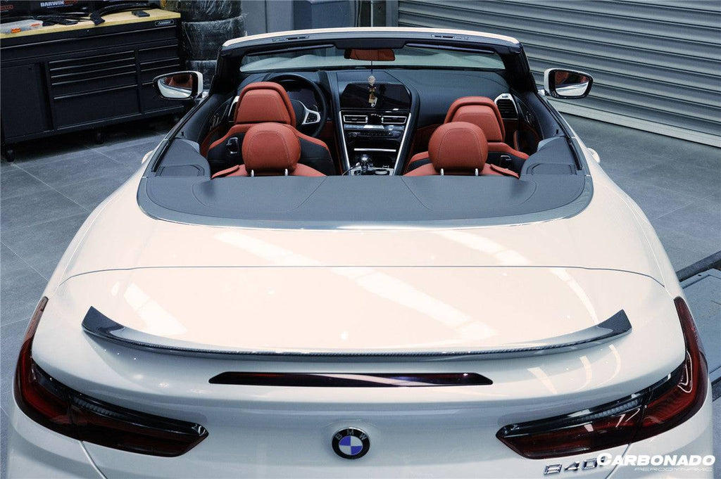 2018-2022 BMW 8 Series G14 Convertible IMP Style Carbon Fiber Trunk Spoiler Wing - Carbonado Aero