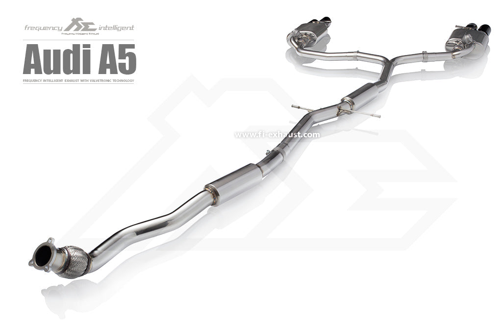 Valvetronic Exhaust System for Audi A4/A5 2.0T Quattro (B9) | Quad Tips | 2017+