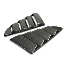 Load image into Gallery viewer, 2015 - 2020 Mustang Carbon Fiber Type-Vented Side Window Louvers (Pair)