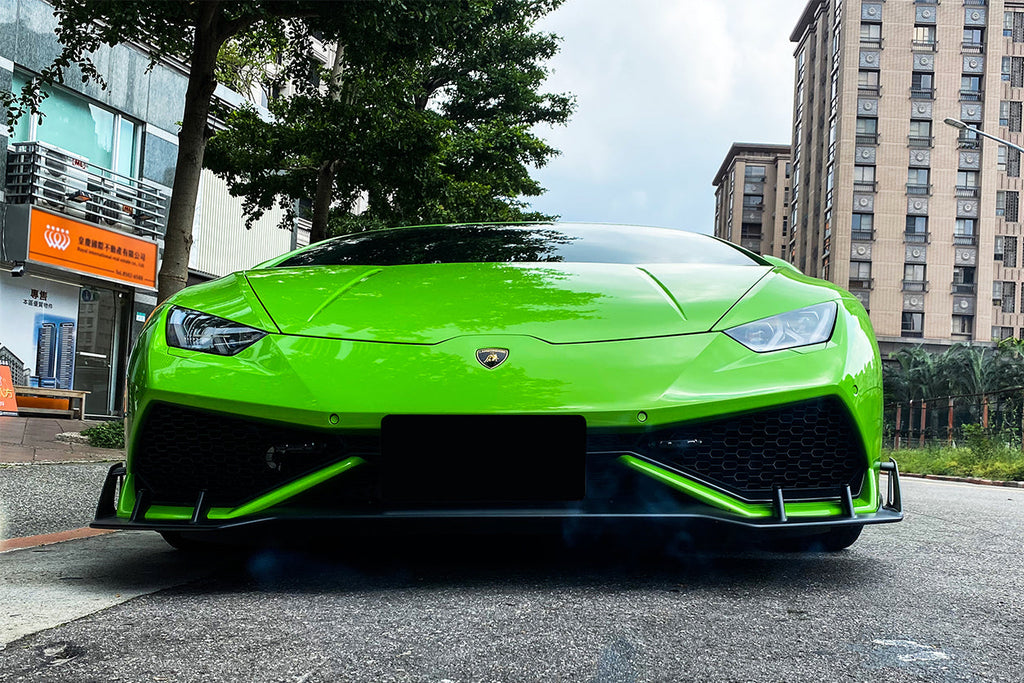 2015-2020 Lamborghini Huracan LP610 AO Style Carbon Fiber Front Lip - DarwinPRO Aerodynamics