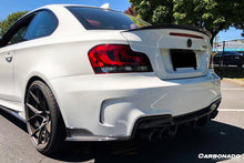 Load image into Gallery viewer, 2008-2013 BMW E82 E88 1M RZ Style Carbon FIber Rear Bumper Cap Spiliter - Carbonado Aero