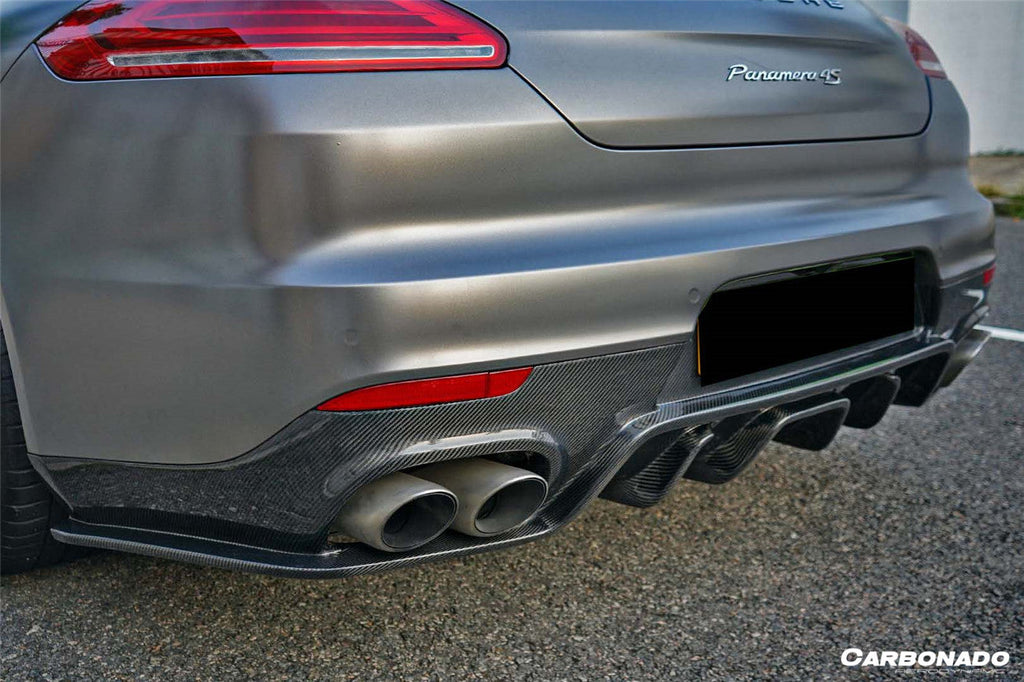 2013-2016 Porsche Panamera 970.2 BS-Sport Style Carbon Fiber Rear Diffuser