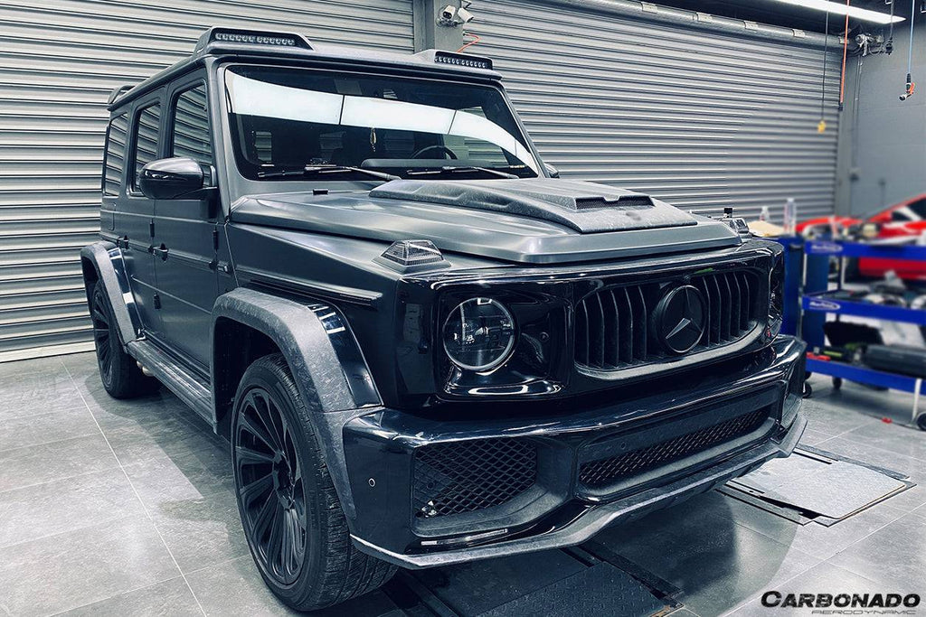 2019-2021 Mercedes Benz G-Class W464 G-Wagen BR Style Hood Scoope - Carbonado Aero