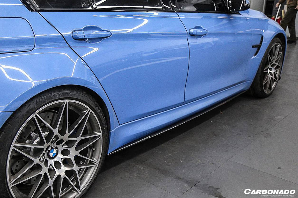 2014-2020 BMW  M4 F82 F80 M3  MP Style Carbon Fiber Side Skirts Under Board - Carbonado Aero