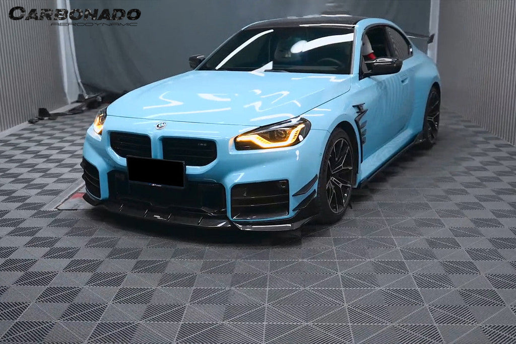 2021-2024 BMW M2 G87 AD Style Dry Carbon Fiber Front Splitter Lip