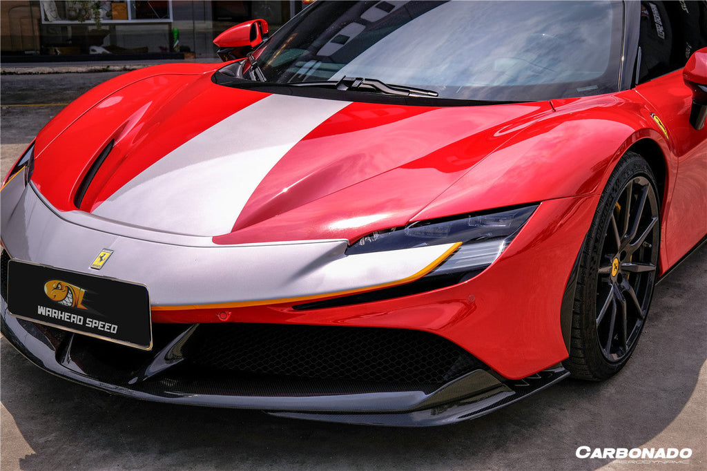 2020-UP Ferrari SF90 Stradale OE Style Autoclave Carbon Fiber Front Lip