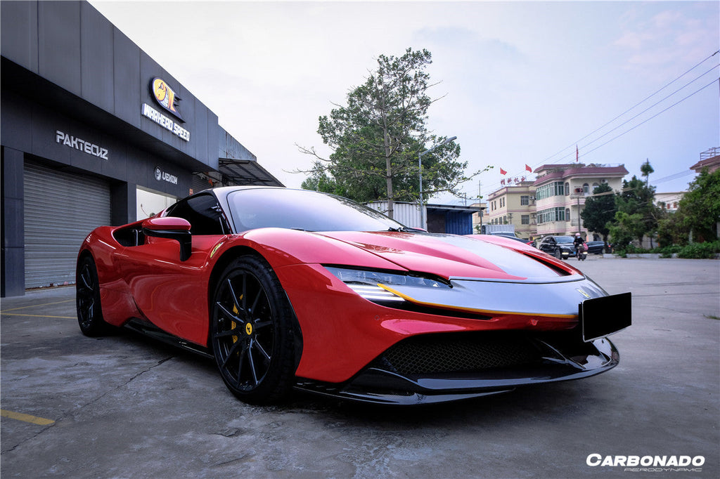 2020-UP Ferrari SF90 Stradale OE Style Autoclave Carbon Fiber Front Lip