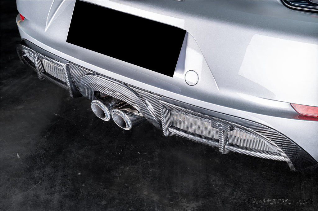 2017-2023 Porsche 718 Cayman    Boxster GT4 Style Dry Carbon Fiber Rear Diffuser Lip