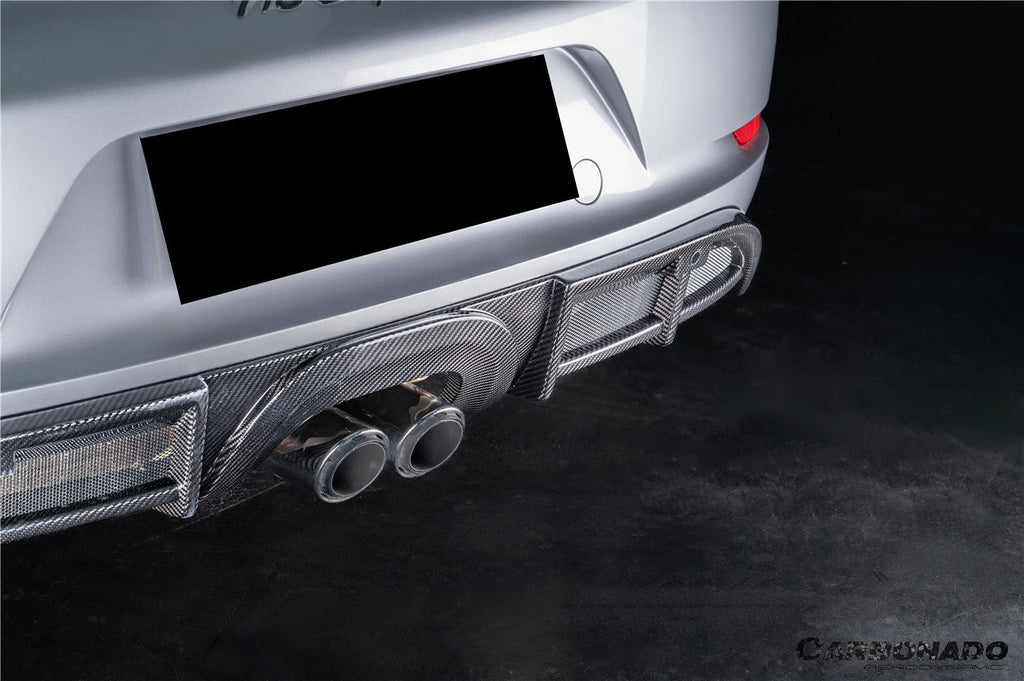 2017-2023 Porsche 718 Cayman    Boxster GT4 Style Dry Carbon Fiber Rear Diffuser Lip