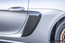 Load image into Gallery viewer, 2017-2023 Porsche 718 Cayman &amp; Boxster GT4 Style Dry Carbon Fiber Quarter Panel Side Scoops - Carbonado