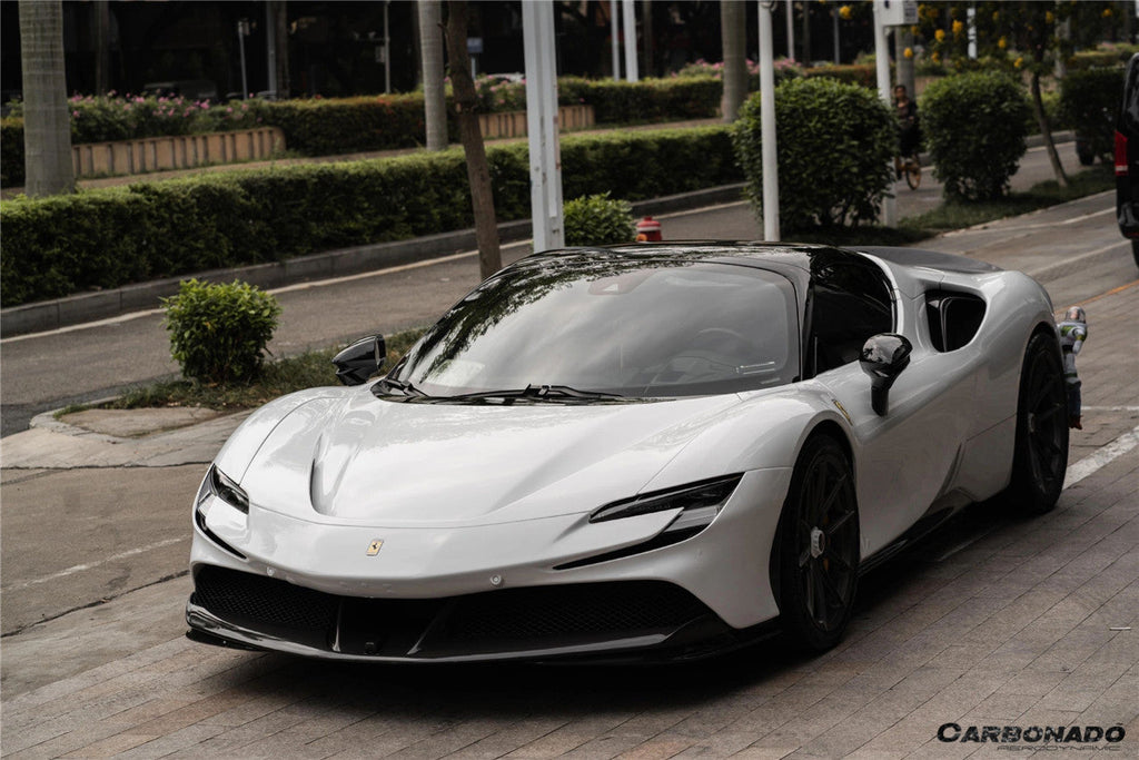 2020-UP Ferrari SF90 Stradale OE Style Autoclave Carbon Fiber Qaurter Panel Side Scoops