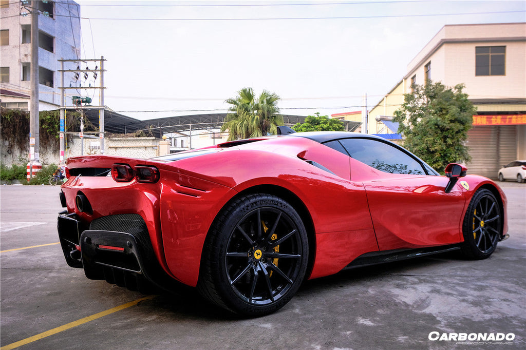 2020-UP Ferrari SF90 Stradale OE Style Autoclave Carbon Fiber Side Skirts