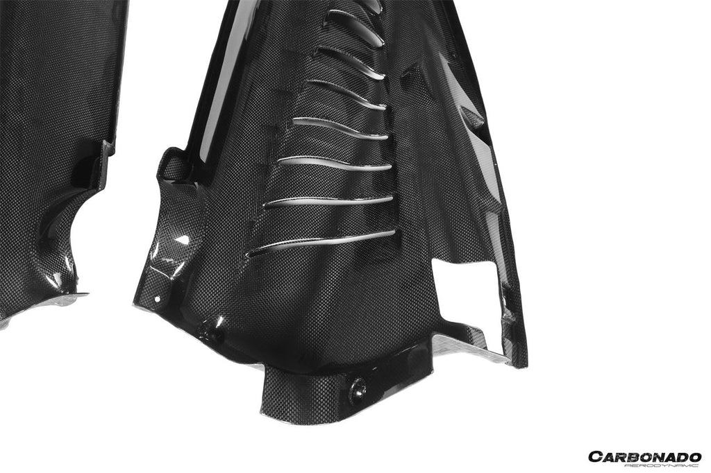 2015-2023 Ferrari 488 GTB Pista  F8 Dry Carbon Fiber Engine Bay Panels With Heat Protection