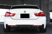 Load image into Gallery viewer, 2013-2020 BMW 4 Series F32 F33 F36 3D Style Carbon Fiber Rear Qual Exhaust Diffuser (For M-Tech Only ) - Carbonado