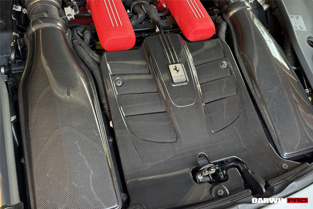 2012-2017 Ferrari F12 Berlinetta Dry Carbon Fiber Engine Cover - DarwinPRO Aerodynamics
