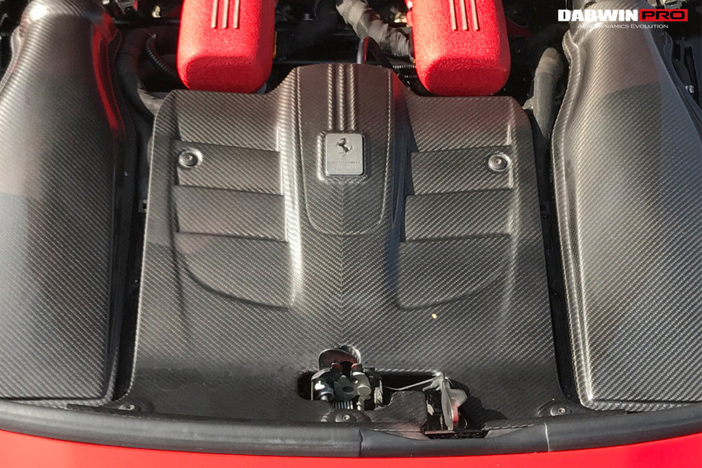 2012-2017 Ferrari F12 Berlinetta Dry Carbon Fiber Engine Cover - DarwinPRO Aerodynamics