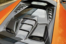 Load image into Gallery viewer, 2015-2025 Lamborghini Huracan LP610 &amp; LP580 &amp; EVO Coupe Convert Tecnica Style Dry Carbon Fiber Rear Engine Hood - DarwinPRO Aerodynamics
