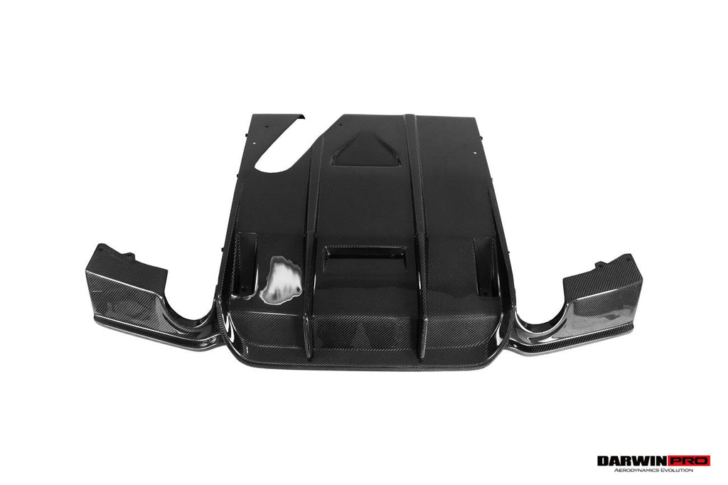 2013-2019 BMW 3 Series F30 F35 M-Tech GV Carbon Fiber Rear Lip with Diffuser & Caps - DarwinPRO Aerodynamics